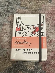 Limited Edition Keith Haring Moleskine Notebook NIP Art Is For Everybody Small - Picture 1 of 4