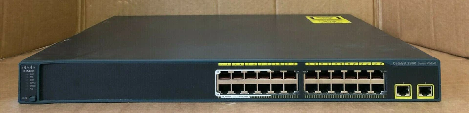 Cisco Catalyst WS-C2960-24LT-L 16x 10/100 + 8x 10/100 PoE Port Ethernet Switch - Image 1 of 1