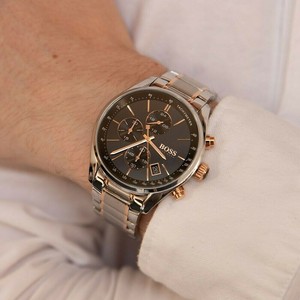 hugo boss chronograph rose gold