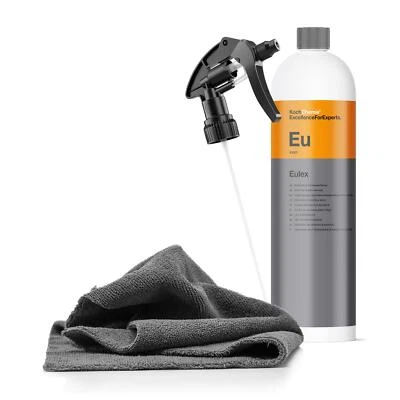 AUTOPFLEGE Koch Chemie Eulex 1 litro adhesivo quitamanchas - paño de microfibra cabezal pulverizador