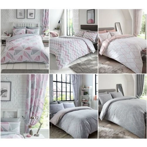 Metro Geometrico Camera - Junior Singolo Doppio King Set Copripiumino / Tende - Immagine 1 di 1