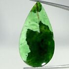 29.00 Cts Chrome Chalcedony Loose Gemstone Pear Cabochon Natural 23X44X4MM