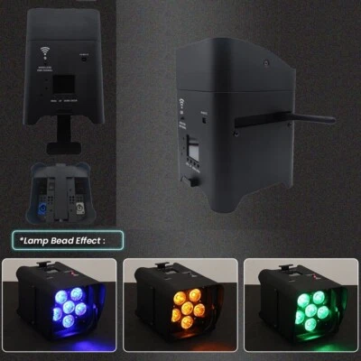 6x18w Wireless Battery Powered DMX Wifi LED Uplight Stage Light for Wedding Part - Image 1 of 4