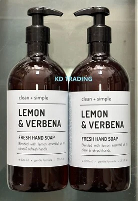 (2-Pk) CLEAN + SIMPLE ~ LEMON VERBENA Gentle Cleanse Refreshing FRESH HAND SOAP - Image 1 of 3
