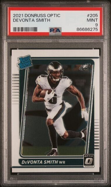 2021 Donruss Optic #205 Devonta Smith Rookie PSA 9 Eagles