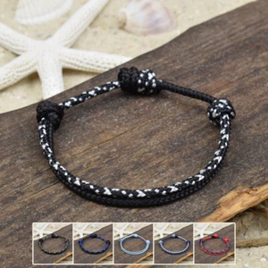 ❦ Armband Fußband BENNO | Segeltau | 3 mm | Surfer | Verschiebeknoten | 01 ❦ - Bild 1 von 7