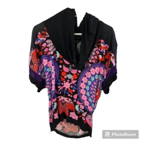 Vintage 90s Y2k Custo Barcelona Floral Tunic Dress Abstract Graphic Size Small - Picture 1 of 6