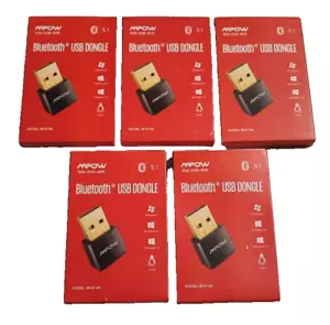 5x Adattatore Dongle USB MPOW Bluetooth 5.1 - Modello: BH519A WIN 7-10 Linux NUOVO IMBALLO ORIGINALE - Foto 1 di 2