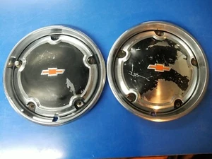 *TWO* VINTAGE 1967-1968 CHEVROLET PICKUP TRUCK 15" HUBCAPS WHEEL COVERS USED - Picture 1 of 17