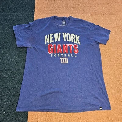 New York Giants Adult '47 Brand Graphic T-Shirt XL Blue SS Crew Football NFL w1a - Image 1 of 4