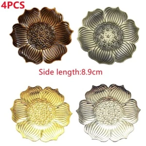 4X Chinese Traditional Alloy Tea Cup Tray cup Cushion Gongfu Tea Tool Home Retro - Picture 1 of 25