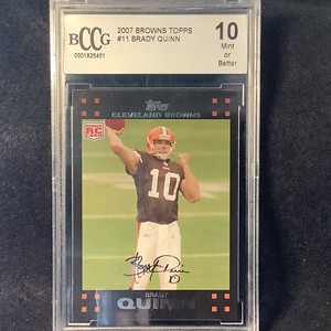 2007 Topps Brady Quinn ROOKIE BCCG 10 Browns #6 A1