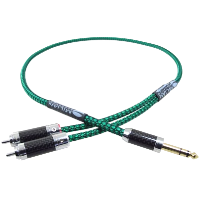 6.3 mm (1/4") TRS Plug to Dual RCA Stereo Breakout Cable - Image 1 of 4