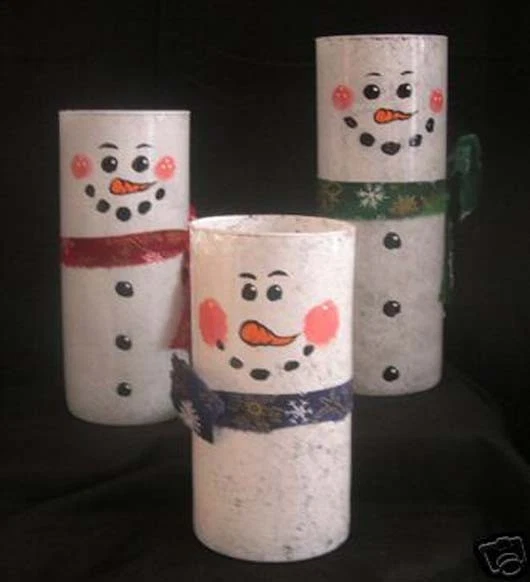 Juego de 3 Candelabros Muñeco de Nieve Velas Flotantes Pilar Foto 1 de 1