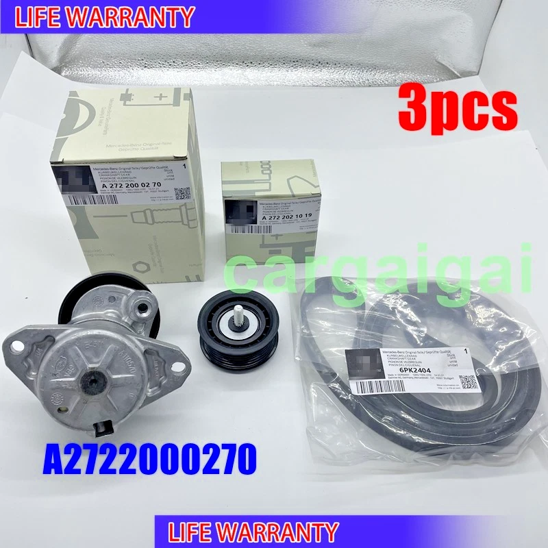 NEW Serpentine Belt Drive Kit A2722000270 For Mercedes C300 C350 E350 E550 - Image 1 of 4