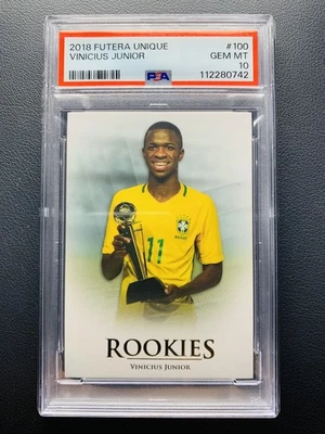 2018 Futera Unique Vinicius Junior Vini Jr. #100 RC True Rookie Card PSA 10 - image 1 of 2