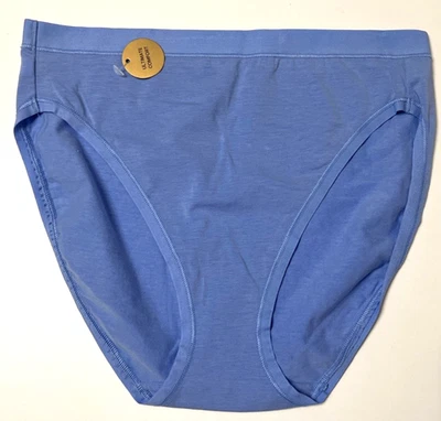 Wacoal MEDIUM (Size 6) Understated Cotton Hi-Cut Panty NWOT 879362 Blue - Image 1 of 4