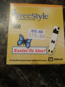 Neu Freestyle Blutzuckerteststreifen für Diabetiker 100 Stück Ablaufdatum 31.07.2025 - Bild 1 von 3