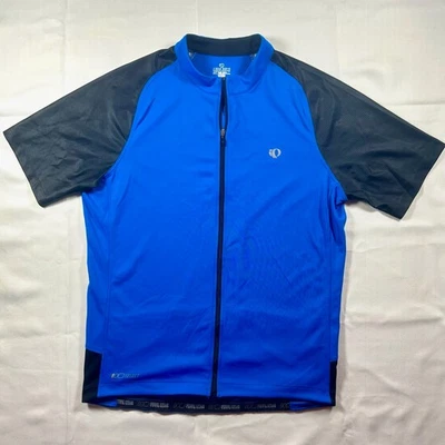 Camiseta de ciclismo Pearl Izumi Select Series zíper completo azul/preta manga curta tamanho G - Imagem 1 de 4