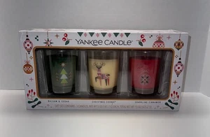 Yankee Candle Holiday Gift Set Balsam Cedar Christmas Cookie Sparkling Cinnamon - Picture 1 of 1