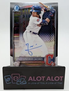 Bowman Chrome Juneiker Cáceres 2025 1st Auto Guardians - Imagen 1 de 5