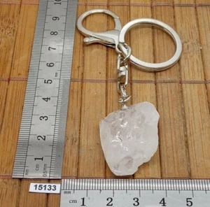 Schlüsselanhänger BERGKRISTALL natur roh - Schmuck Tasche Reiki Lithotherapie - Bild 1 von 3