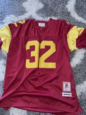 SIGNED Vintage Gridiron Greats USC Trojans OJ Simpson Size 48 Throwback Jersey - Image 1 of 3