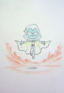 Teen Titans Go! Vs. ¡Arte cuaderno de bocetos teen Titans 2019 Moises Macasinag entintado a mano! - Imagen 1 de 2