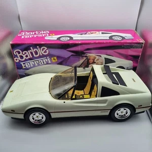 1986 Mattel Barbie White Ferrari Convertible Sports Car with Windshield & Box - Picture 1 of 22