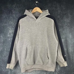 Vintage Striped Gray Gap Fleece Hoodie - Picture 1 of 8