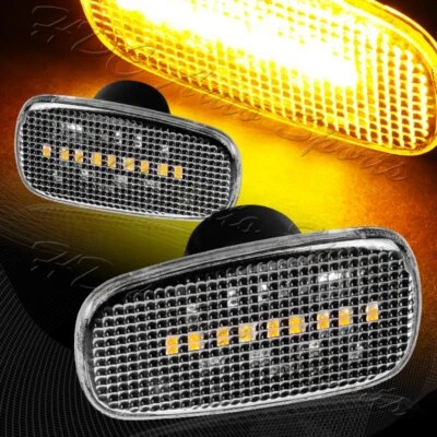 For 2001-2005 Lexus IS300 Clear Lens Amber LED Signal Side Marker Lights Lamps - Image 1 of 4