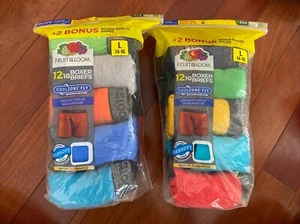 Fruit of the Loom Boys Eversoft Boxer Briefs 24 Pack Size Large 14-16 New - Picture 1 of 8