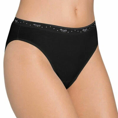 2 Slip De Mujer de Algodón Elástico sloggi Jadear Sgambata Tai 100 Elástico - Imagen 1 de 4