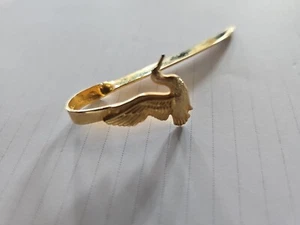 1981 Delart Creations Bookmark Barlow Gold Tone Flying Duck/Bird - Imagen 1 de 4