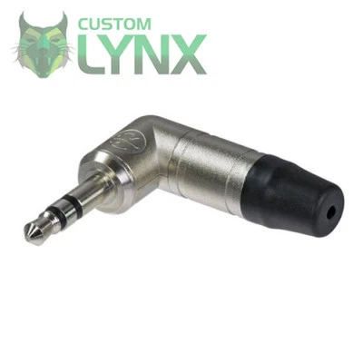 2 x (DUE) Neutrik NTP3RC 3,5 mm spina jack stereo ad angolo retto, mini connettore TRS