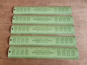 Milwaukee Journal 12" Ruler Metal 1969-1970 Newspaper Advertising Vintage Lot 5 - Picture 1 of 24