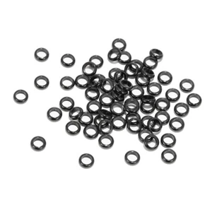 Cuentas espaciadoras de agujero grande negras de acero inoxidable 100 piezas hallazgos de joyería 6 mm/8 mm - Imagen 1 de 4
