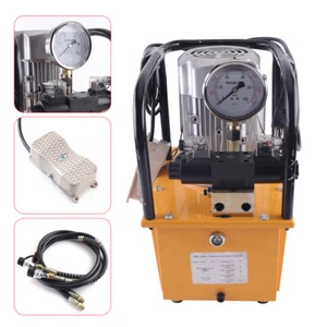 Paquete de energía de bomba hidráulica eléctrica de doble efecto 750W 7L capacidad 10000 PSI - Imagen 1 de 12