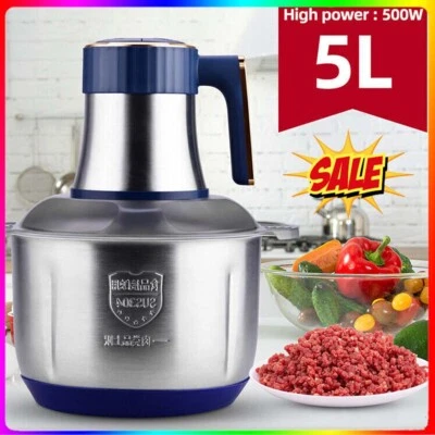 Fleischwolf 5L Küchenfleischwolf Edelstahl Elektrischer Fleischwolf Zerkleinerer - Bild 1 von 4