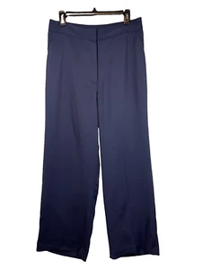 Quince Womens Stretch Crepe Classic Trouser Pants Size 14 Career Office Navy NWT - Picture 1 of 17