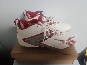 Reebok Equipment NFL Pro Ferocious D3 Football Cleats in White/Red Size 19 - Picture 1 of 5