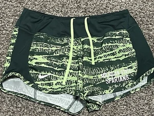 Nike Michigan State Spartans Running Exercise Lined Shorts Women's Small - Picture 1 of 4