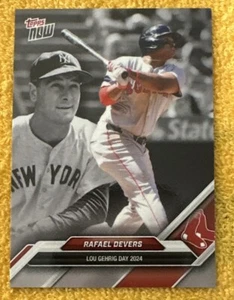 2024 Topps NOW Lou Gehrig Day #LGD-4 ⚾️ Rafael Devers ⚾️ Boston Red Sox - Picture 1 of 2