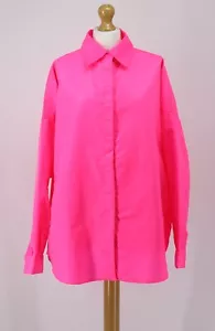 THE FRANKIE SHOP PERLA OVERSIZED SHIRT JACKET WOMENS XS/S HOT PINK RRP £200 AD - Picture 1 of 6
