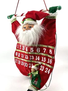 Annalee Santa Claus Elf Christmas Countdown Hanging Advent Calendar See Desc. - Picture 1 of 13