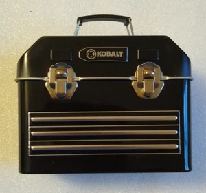 Kobalt Mini schwarz Werkzeugkiste Dose Geschenk Karten Halter Box mit Karteneinsatz 4" x 4" - Bild 1 von 10