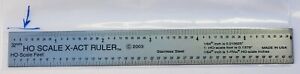 BLEM HO Stainless Steel  Scale Ruler inch/scale feet  USA  6" L x 1/2" W   (#3)