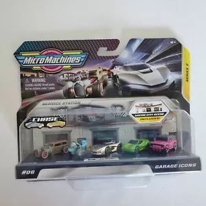 Hasbro Micro Machines Garage Icons Set #06 with CHASE RARE CHROME RECLUSE CAR - Bild 1 von 4