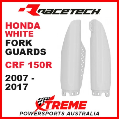 Rtech Honda CRF150R 2007-2018 White Fork Guards Protectors Foto 1 de 2