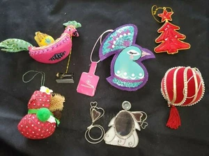 LOTE ADORNOS NAVIDAD CUENTAS PÁJARO ERIZO ÁRBOL ALGUNOS NUEVOS! BOLA ROJA BONITA @@ - Imagen 1 de 1